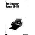PANASONIC UF640 Manual de Usuario