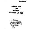 PANASONIC UF150 Manual de Usuario