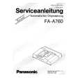 PANASONIC FA-A760 Manual de Servicio