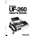 PANASONIC UF260 Manual de Usuario
