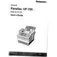 PANASONIC UF755 Manual de Usuario